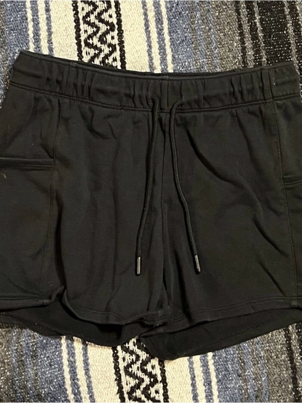Black Women's Drawstring Lounge Shorts